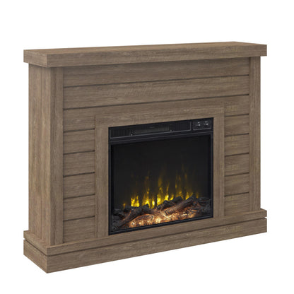 Shiplap Wall Mantel Electric Fireplace