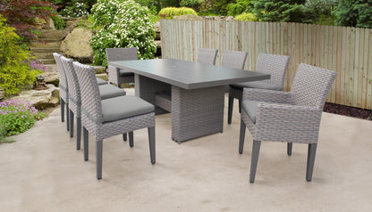Monterey 9-Piece Wicker Outdoor Dining Set