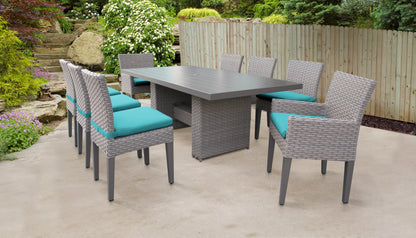 Monterey 9-Piece Wicker Outdoor Dining Set