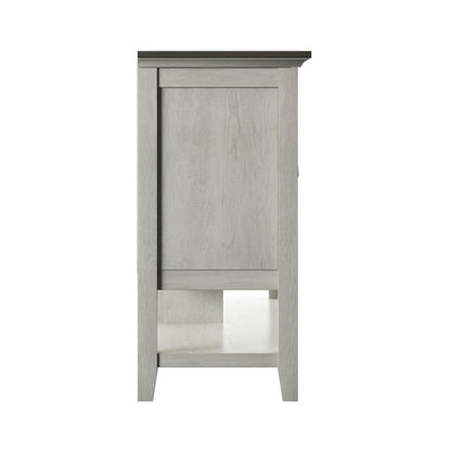 TV Stand for TVs up to 60" with Electric Fireplace and Window Pane Glass Doors