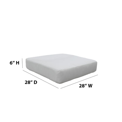 TK Classics Outdoor Cushions for Sectional Armless Chair, 6 Inch