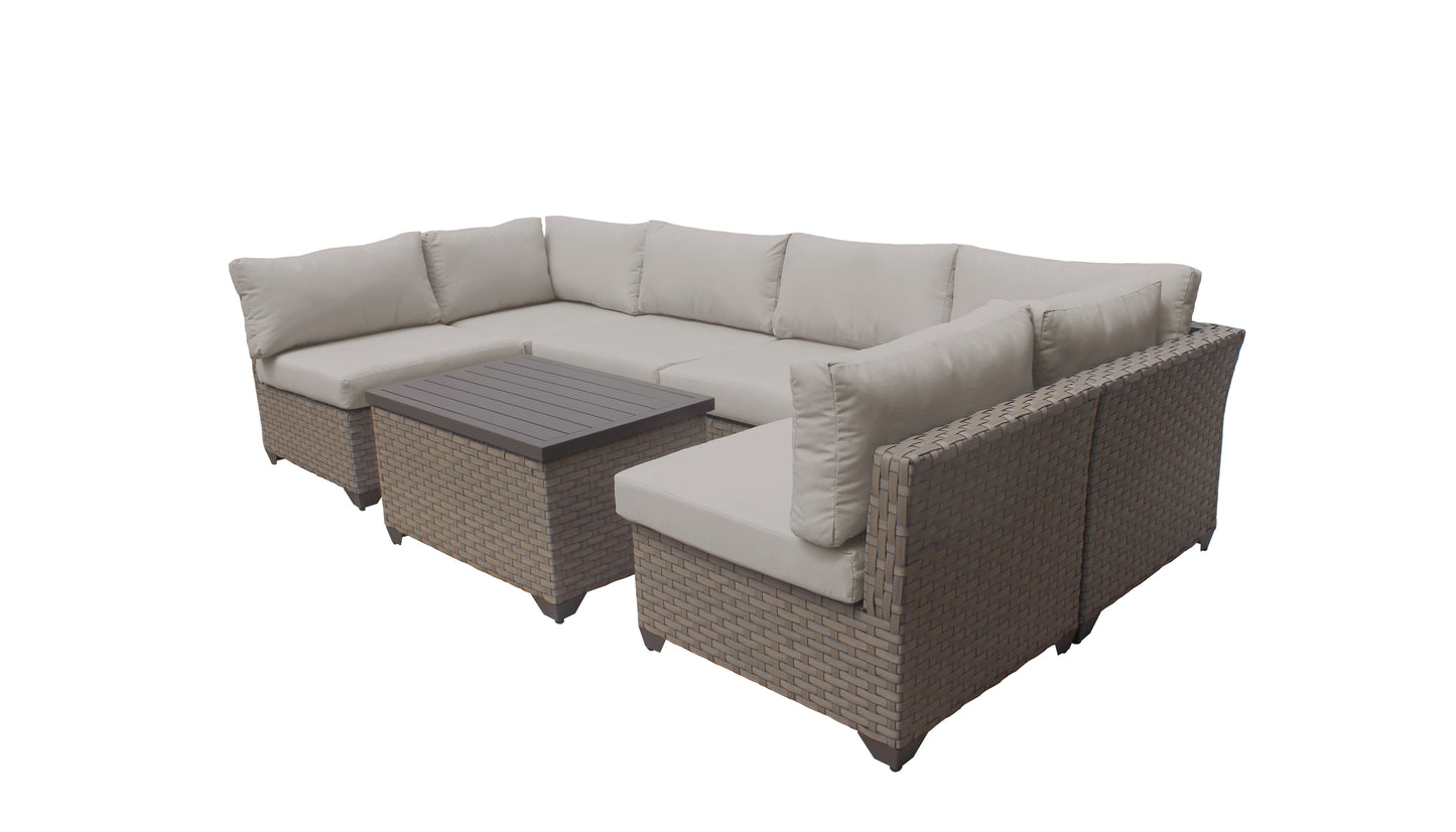 Monterey 7-Piece Wicker Outdoor Furniture Set with Storage Coffee Table