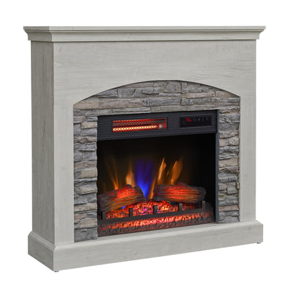 duraflame® Wall Mantel Electric Fireplace, Fairfax Oak