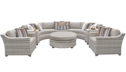 Fairmont 8-Piece Outdoor Wicker Patio Furniture Set with Aruba Cushions