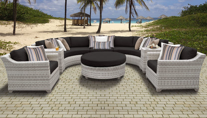 Fairmont 8-Piece Outdoor Wicker Patio Furniture Set with Aruba Cushions