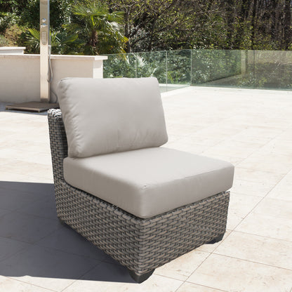 TK Classics Outdoor Cushions for Sectional Armless Chair, 6 Inch