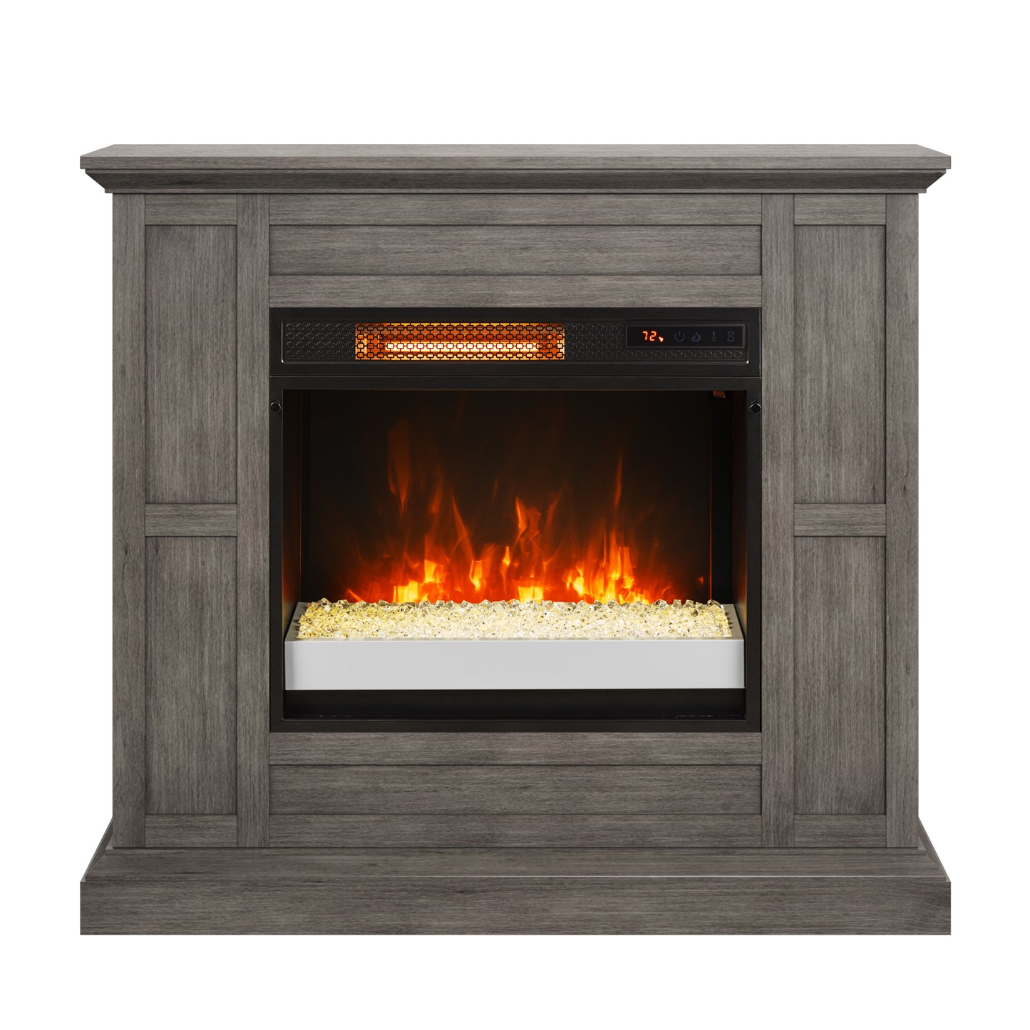 duraflame® Wall Mantel Electric Fireplace, Weathered Gray