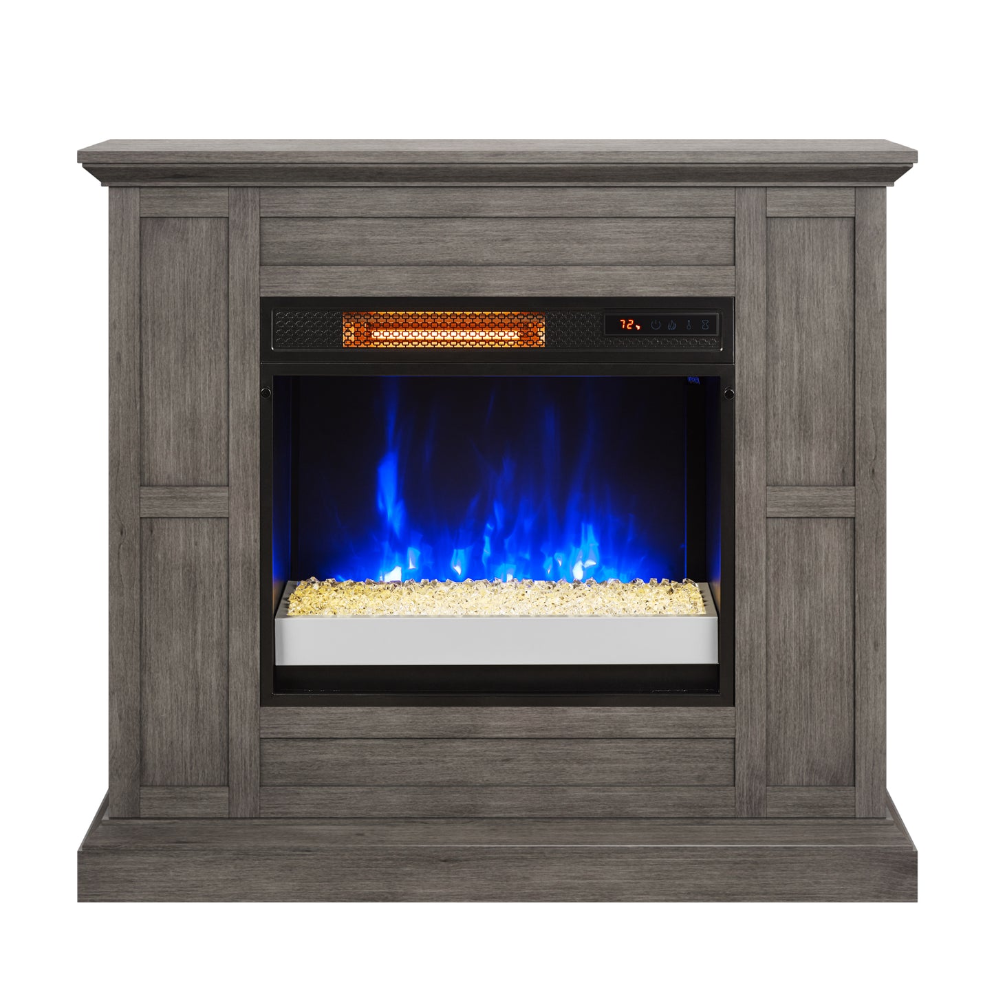 duraflame® Wall Mantel Electric Fireplace, Weathered Gray