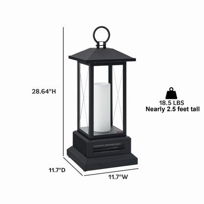 duraflame® 28" Electric Lantern Heater with Remote, Black