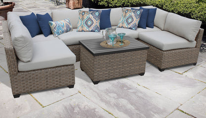 Monterey 7-Piece Wicker Outdoor Furniture Set with Storage Coffee Table