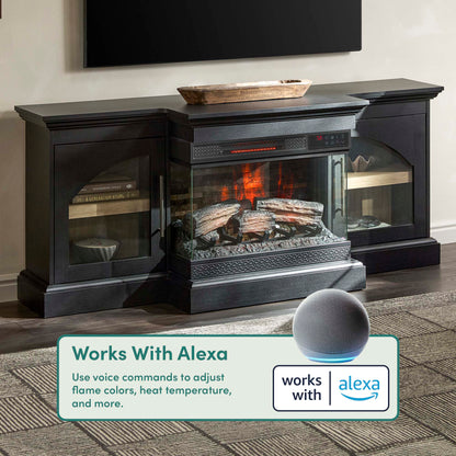 duraflame® 60" Smart Electric Fireplace TV Stand, Alexa Voice & App Control