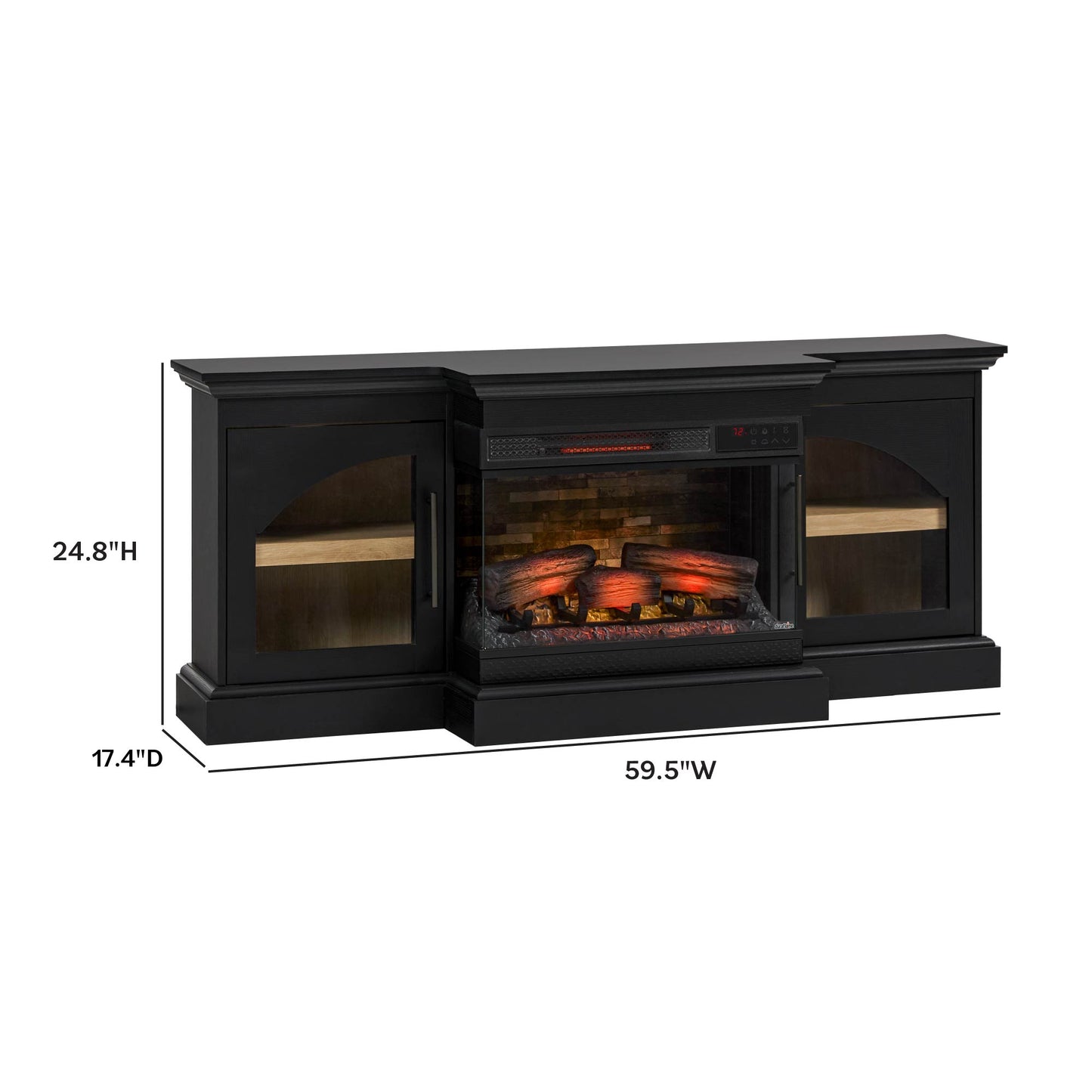 duraflame® 60" Smart Electric Fireplace TV Stand, Alexa Voice & App Control