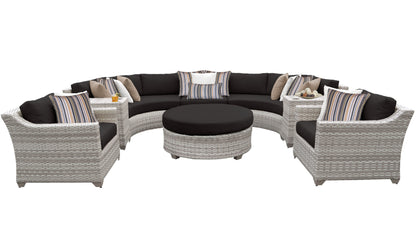 Fairmont 8-Piece Outdoor Wicker Patio Furniture Set with Aruba Cushions