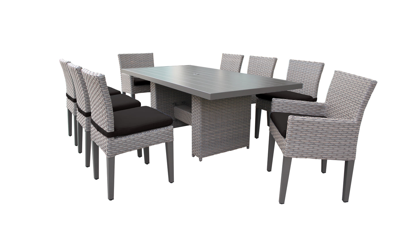 Monterey 9-Piece Wicker Outdoor Dining Set