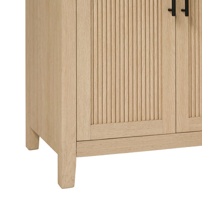 Sasha 80" Modern Reeded TV Stand with duraflame® Smart Electric Fireplace