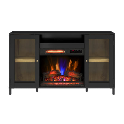 duraflame® Nathan 54" Electric Fireplace TV Stand with Glass Door Cabinets