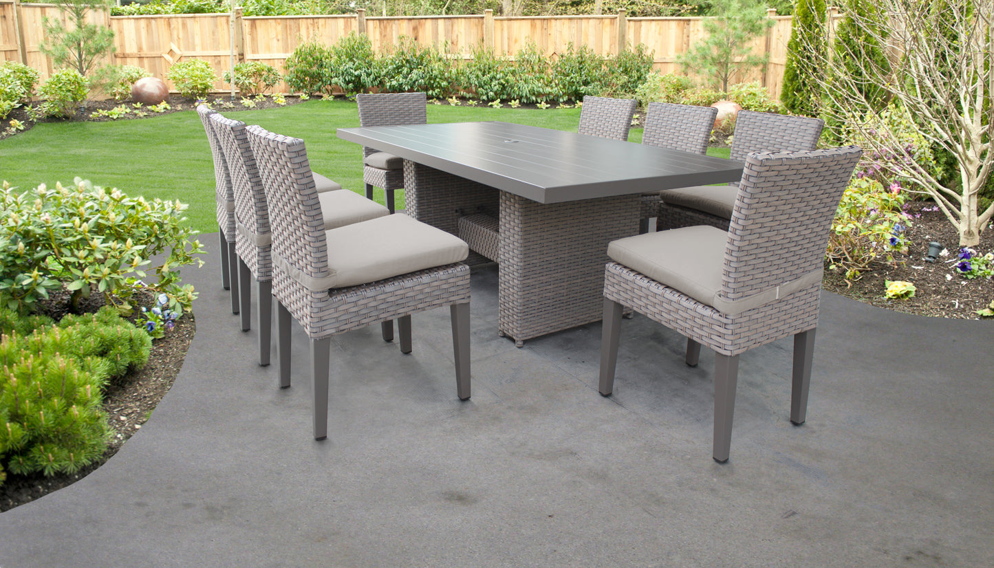 Florence 9-Piece Outdoor Dining Set with Cushions