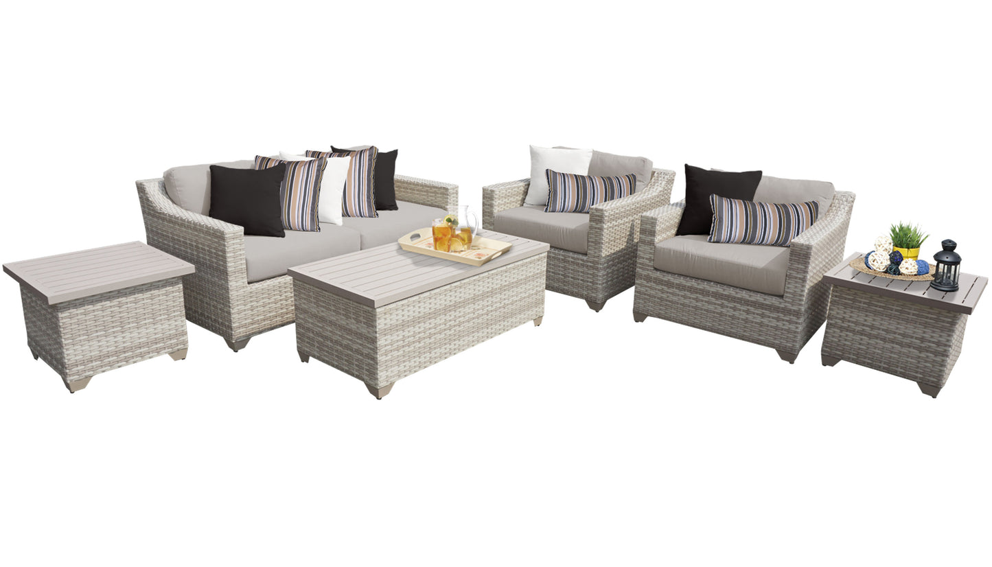 Fairmont 7-Piece Outdoor Wicker Patio Furniture Set