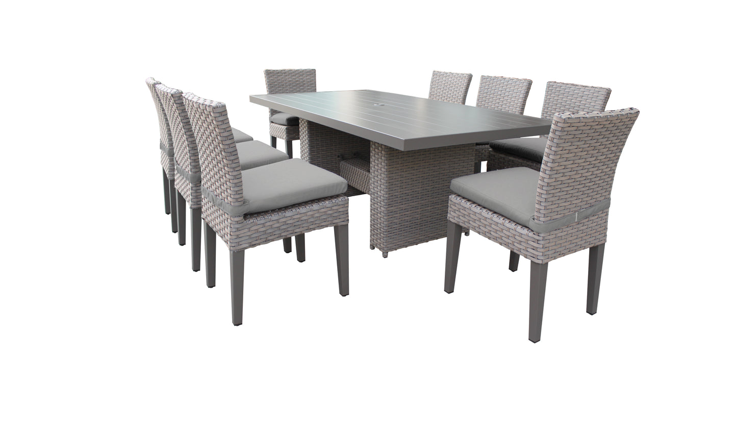 Florence 9-Piece Outdoor Dining Set with Cushions