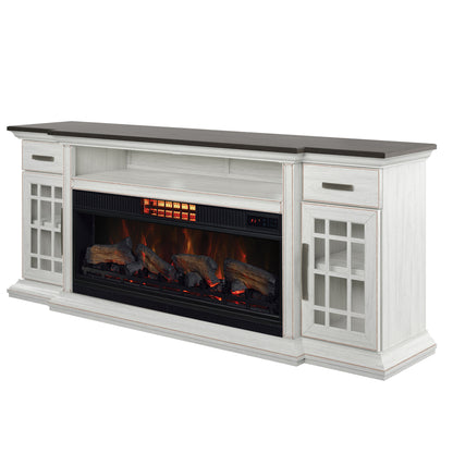 Tresanti® Everett TV Console with ClassicFlame® CoolGlow® 2-in-1 electric fireplace and fan