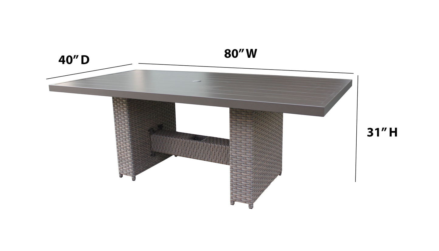 Florence 9-Piece Outdoor Dining Set with Cushions