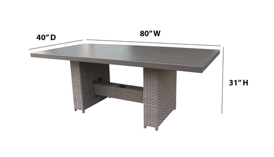 Florence 9-Piece Outdoor Dining Set with Cushions