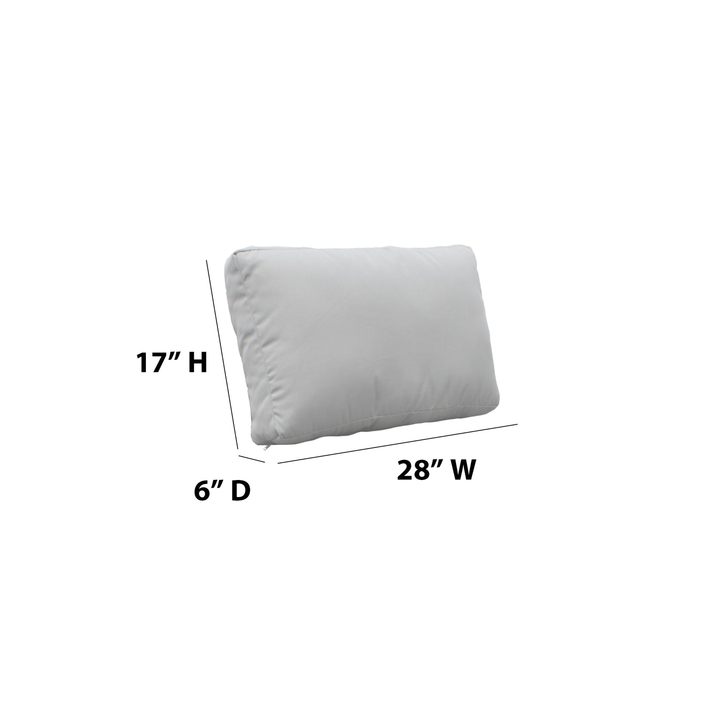 TK Classics Outdoor Cushions for Sectional Armless Chair, 6 Inch
