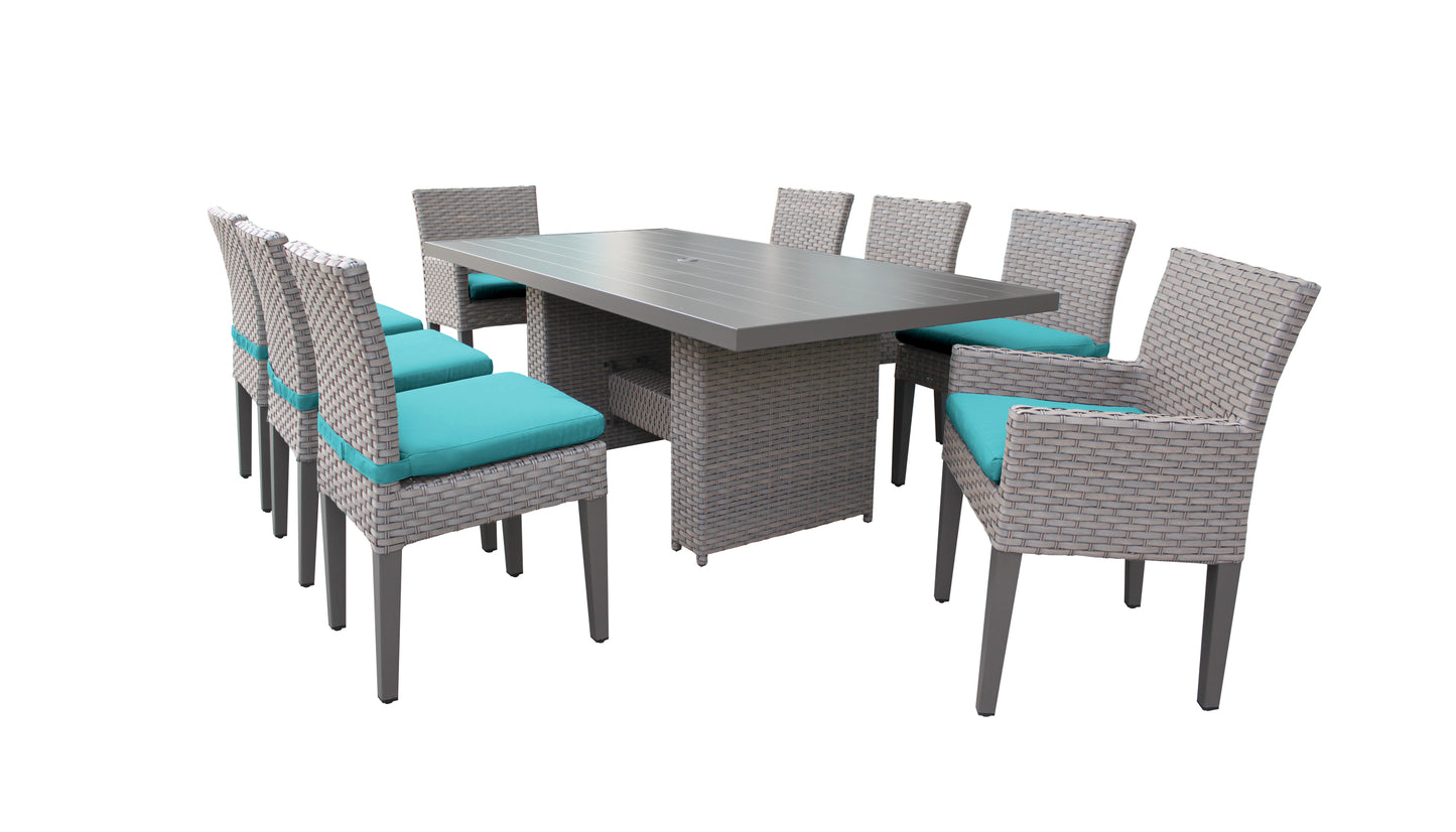 Monterey 9-Piece Wicker Outdoor Dining Set